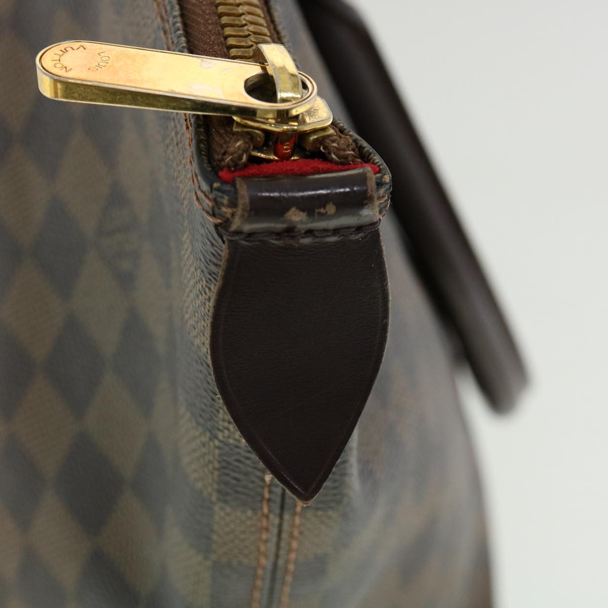 LOUIS VUITTON Damier Ebene Saleya MM Tote Bag N51182 LV Auth pt4190