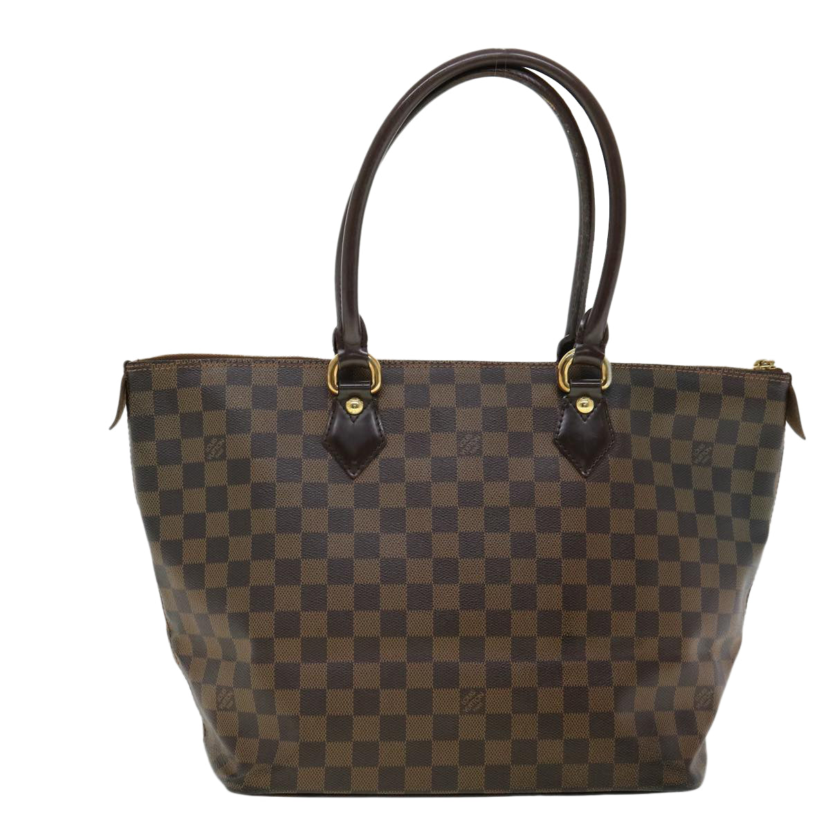 LOUIS VUITTON Damier Ebene Saleya MM Tote Bag N51182 LV Auth pt4190