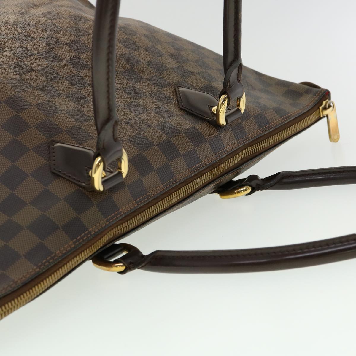 LOUIS VUITTON Damier Ebene Saleya MM Tote Bag N51182 LV Auth pt4190