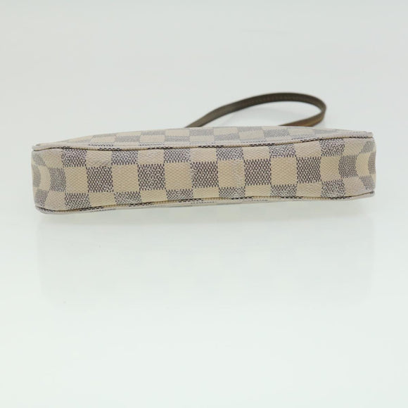 LOUIS VUITTON Damier Azur Pochette Accessoires Pouch N51986 LV Auth rd2953