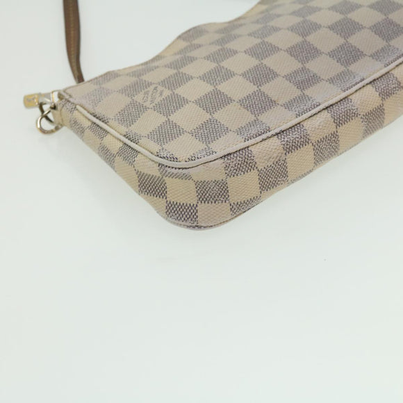 LOUIS VUITTON Damier Azur Pochette Accessoires Pouch N51986 LV Auth rd2953