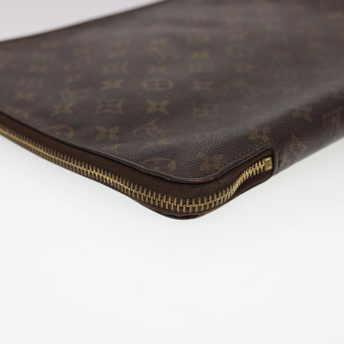 LOUIS VUITTON Monogram Poche Document Briefcase M53400 LV Auth rd4765