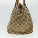 GUCCI GG Canvas Web Sherry Line Hand Bag 2Set Beige Green Yellow Auth rd5183-17