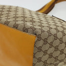 GUCCI GG Canvas Web Sherry Line Hand Bag 2Set Beige Green Yellow Auth rd5183-23