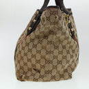 GUCCI GG Canvas Web Sherry Line Hand Bag 2Set Beige Green Yellow Auth rd5183-6