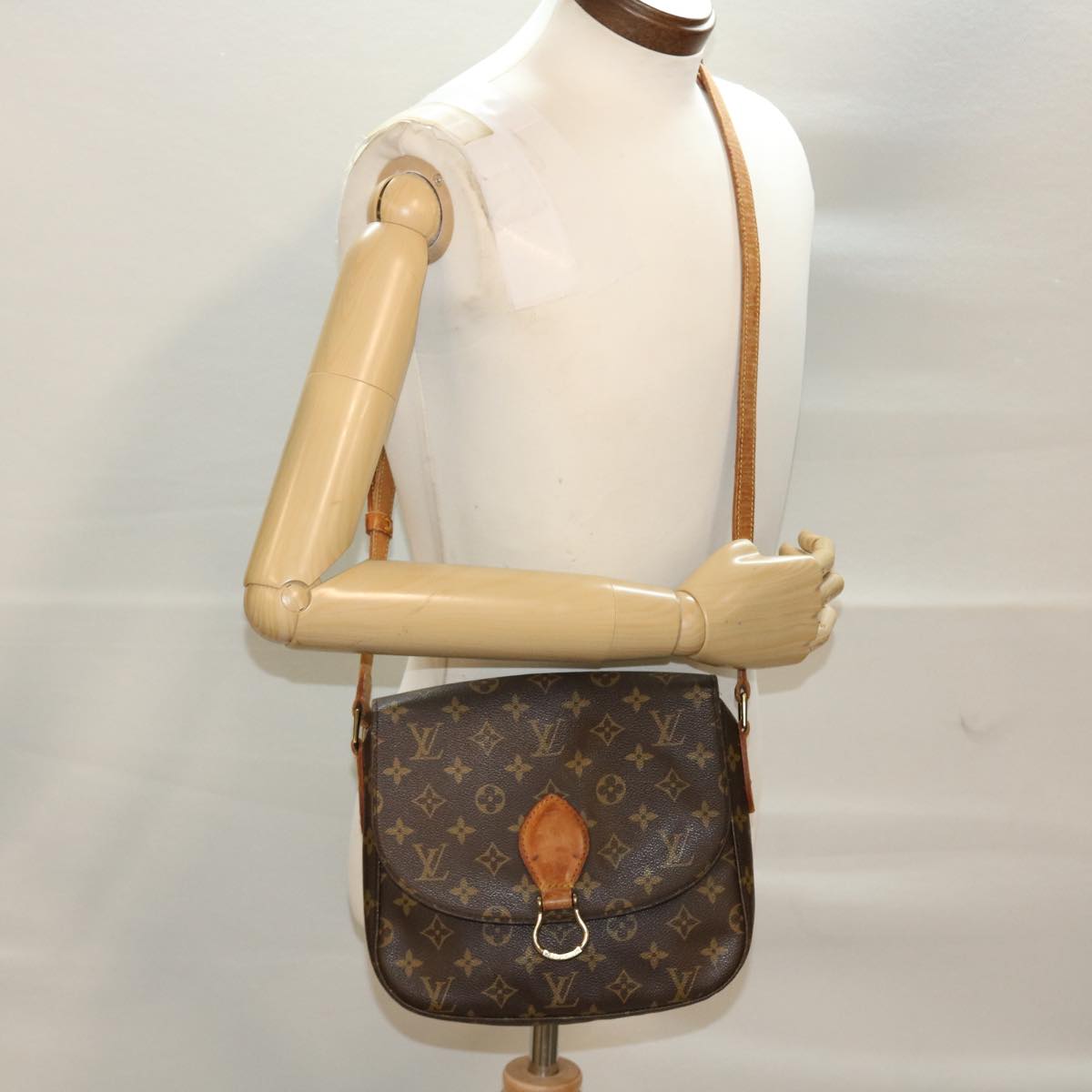 LOUIS VUITTON Monogram Saint Cloud GM Shoulder Bag M51242 LV Auth rd5498