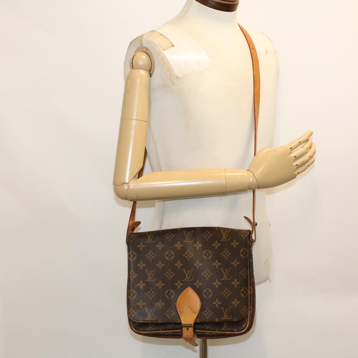 LOUIS VUITTON Monogram Cartouchiere GM Shoulder Bag M51252 LV Auth rd5507