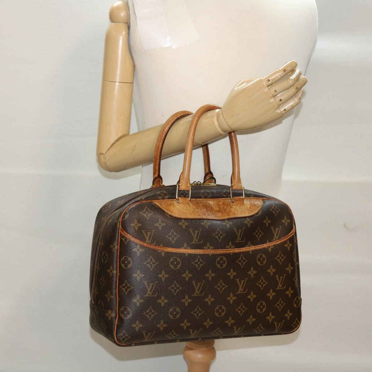 LOUIS VUITTON Monogram Deauville Hand Bag M47270 LV Auth rd5534