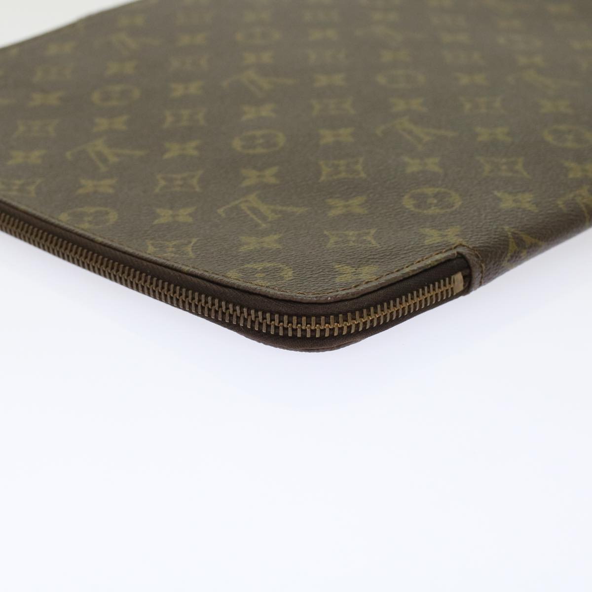 LOUIS VUITTON Monogram Poche Document Briefcase Vintage M53400 LV Auth rd5555