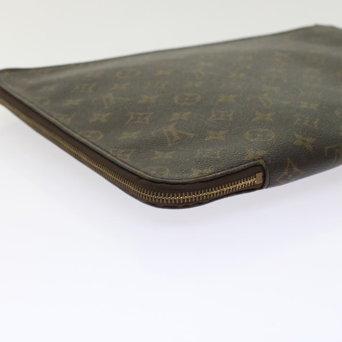 LOUIS VUITTON Monogram Poche Document Briefcase M53400 LV Auth rd5557