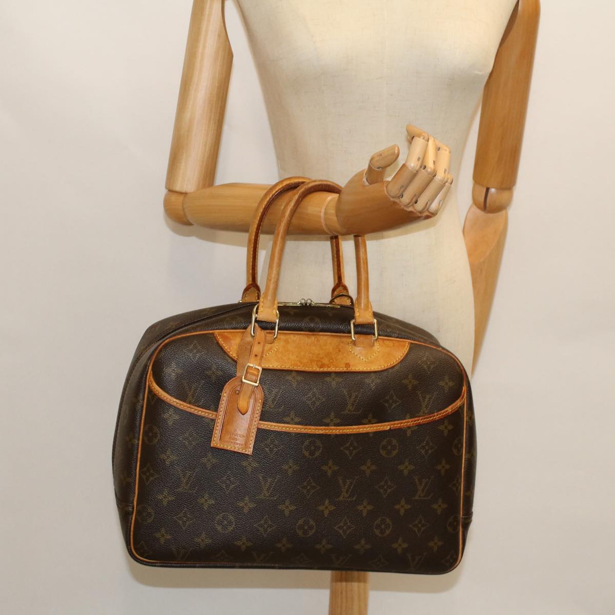 LOUIS VUITTON Monogram Deauville Hand Bag M47270 LV Auth rd5786