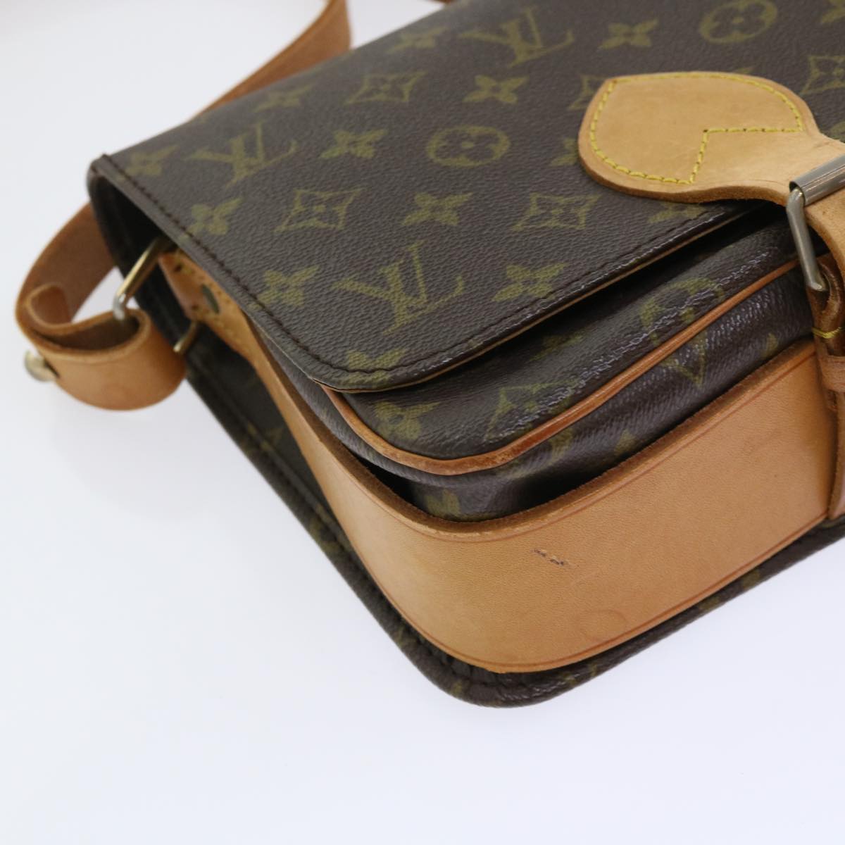 LOUIS VUITTON Monogram Cartouchiere MM Shoulder Bag Vintage M51253 Auth rd5816