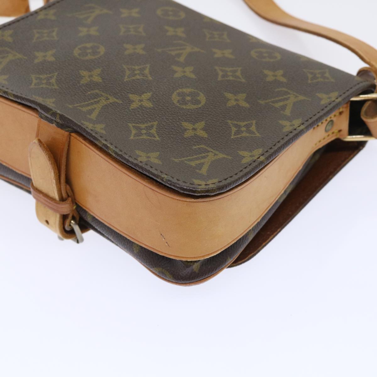 LOUIS VUITTON Monogram Cartouchiere MM Shoulder Bag Vintage M51253 Auth rd5816