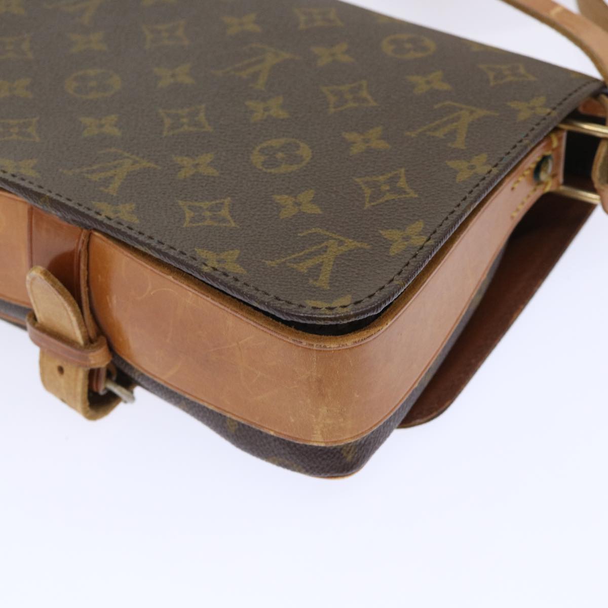 LOUIS VUITTON Monogram Cartouchiere MM Shoulder Bag Vintage M51253 Auth rd5824