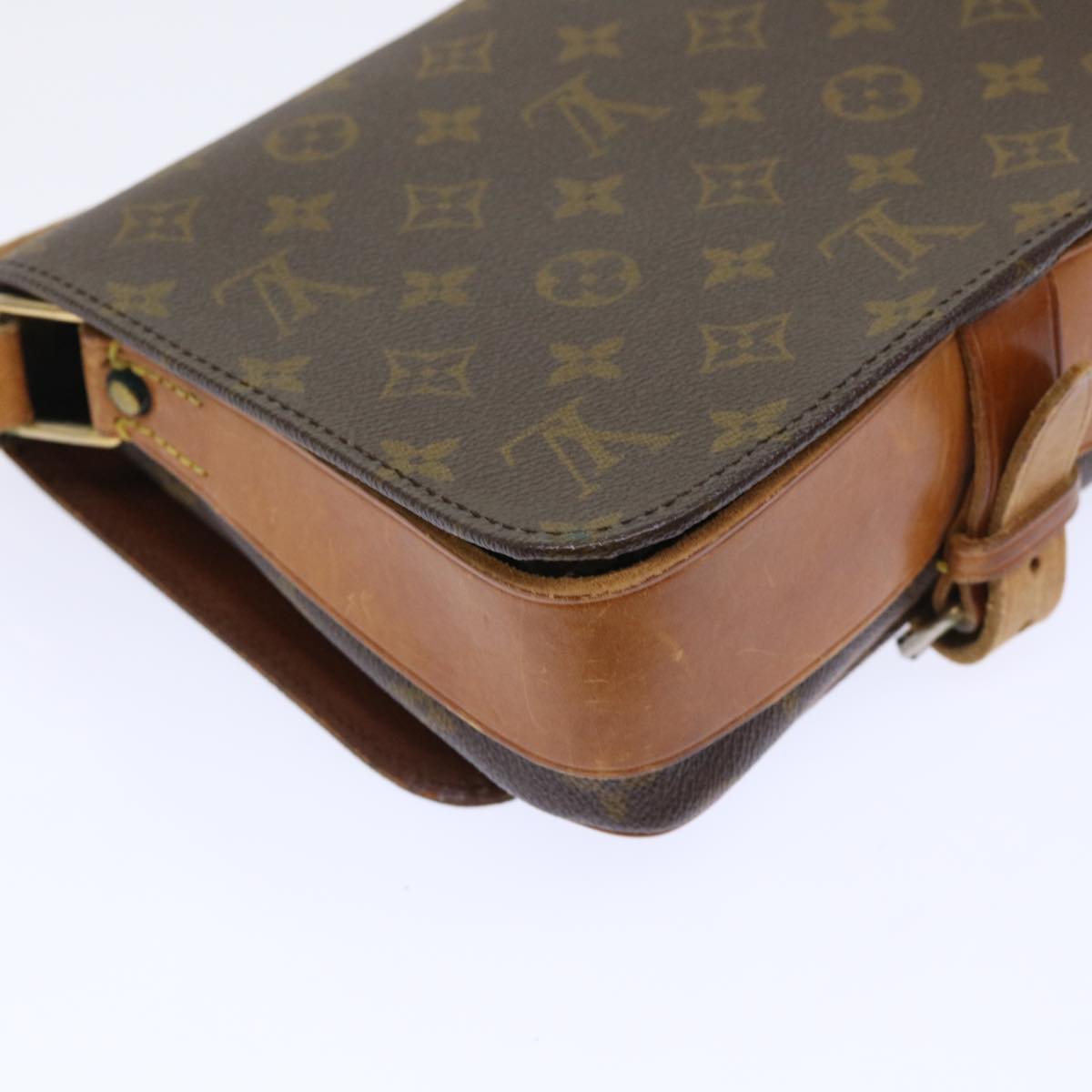 LOUIS VUITTON Monogram Cartouchiere MM Shoulder Bag Vintage M51253 Auth rd5824