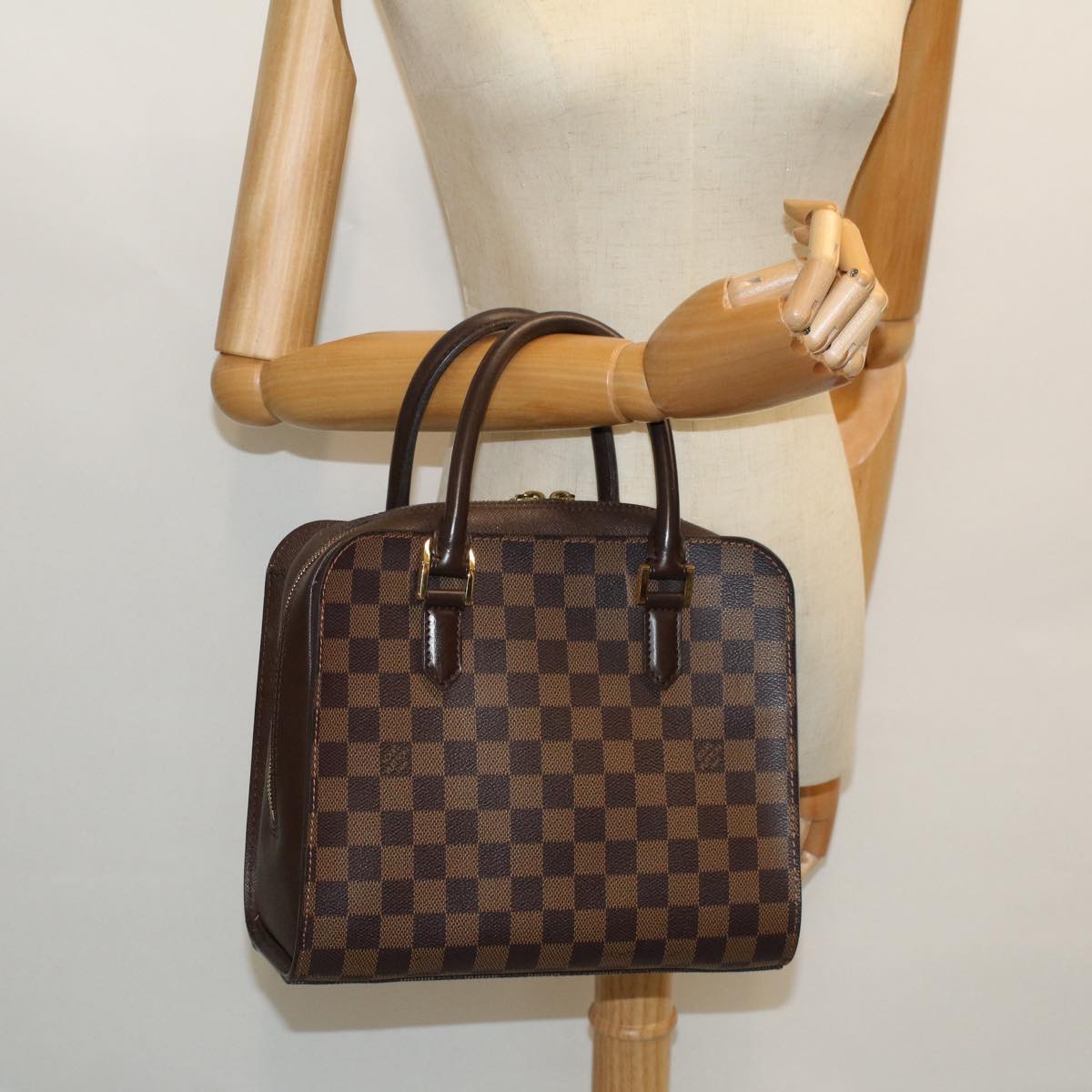 LOUIS VUITTON Damier Ebene Brera Hand Bag N51150 LV Auth rd5836