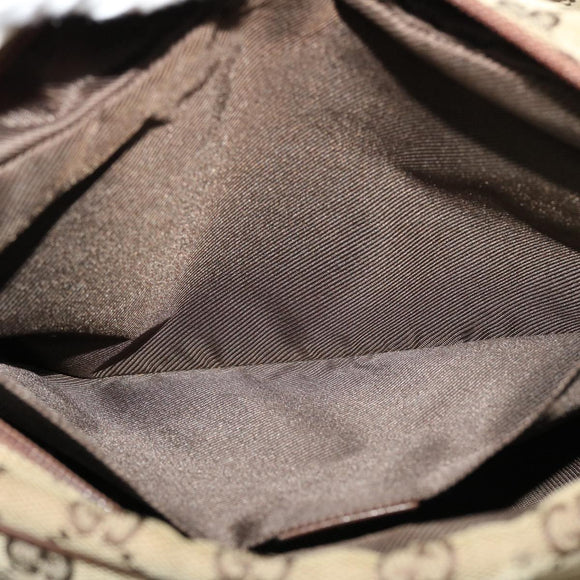GUCCI GG Canvas Shoulder Bag Beige 28562 Auth ro868