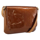 LOUIS VUITTON Monogram Vernis Thompson Street Bag Bronze M91124 LV Auth RV005-1