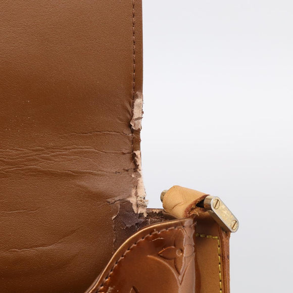 LOUIS VUITTON Monogram Vernis Thompson Street Bag Bronze M91124 LV Auth RV005