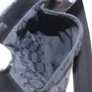 GUCCI GG Canvas Waist Bag Black Silver 28566 Auth RV029-23