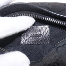 GUCCI GG Canvas Waist Bag Black Silver 28566 Auth RV029-25