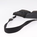 GUCCI GG Canvas Waist Bag Black Silver 28566 Auth RV029-7