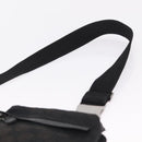 GUCCI GG Canvas Waist Bag Black Silver 28566 Auth RV029-8