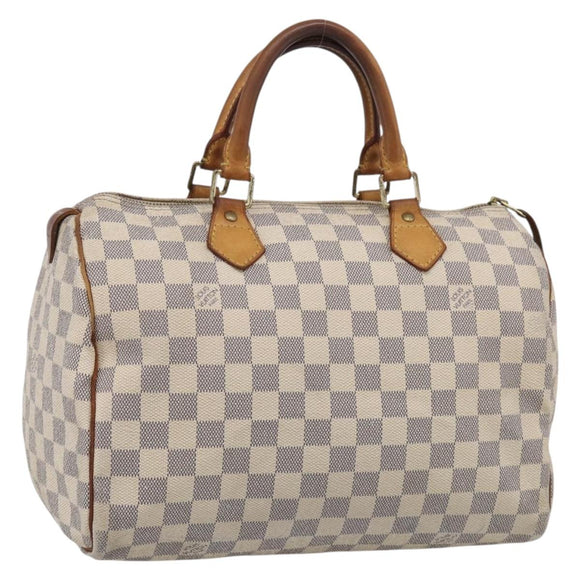 LOUIS VUITTON Damier Azur Speedy 30 Hand Bag N41533 LV Auth RV033