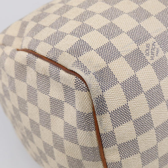 LOUIS VUITTON Damier Azur Speedy 30 Hand Bag N41533 LV Auth RV033