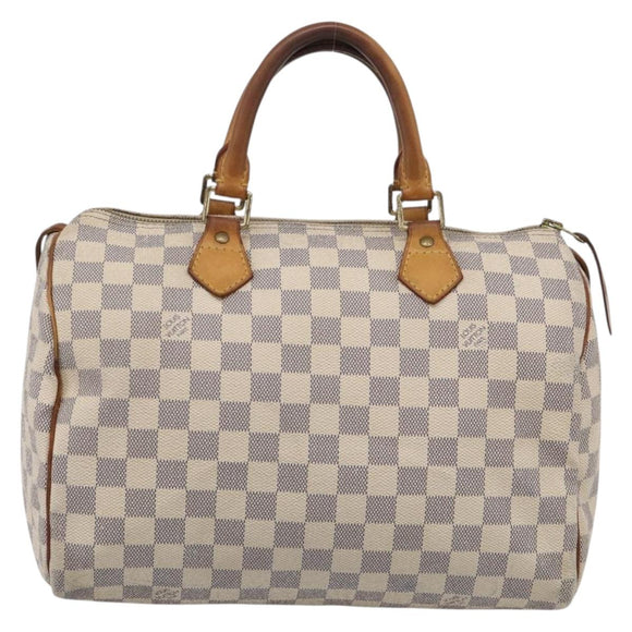 LOUIS VUITTON Damier Azur Speedy 30 Hand Bag N41533 LV Auth RV033