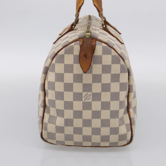 LOUIS VUITTON Damier Azur Speedy 30 Hand Bag N41533 LV Auth RV033