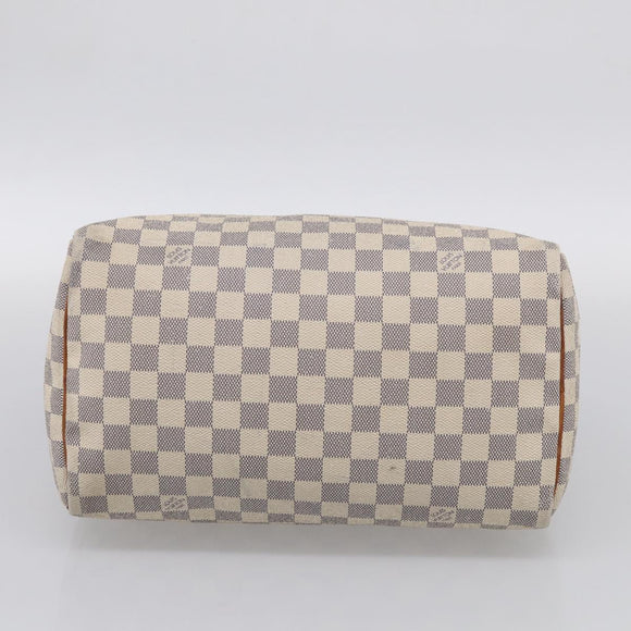 LOUIS VUITTON Damier Azur Speedy 30 Hand Bag N41533 LV Auth RV033
