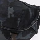 PRADA Camouflage Body Bag Nylon Navy Auth RV036A-12