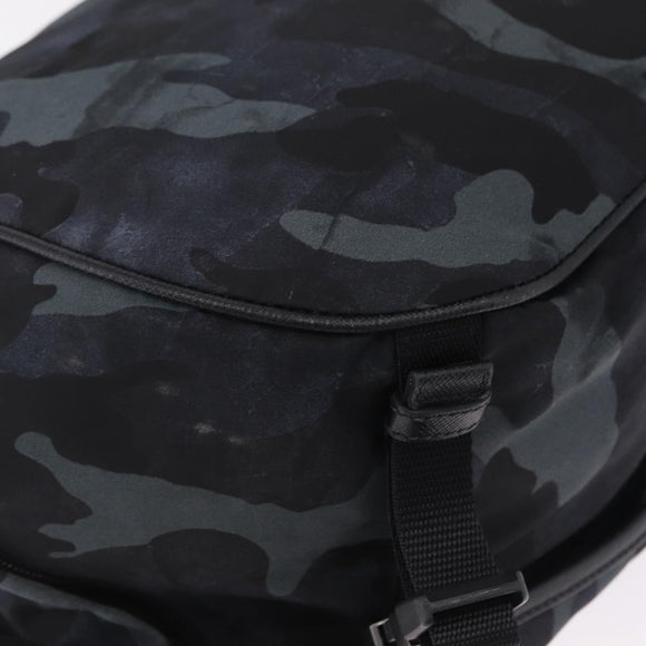 PRADA Camouflage Body Bag Nylon Navy Auth RV036A