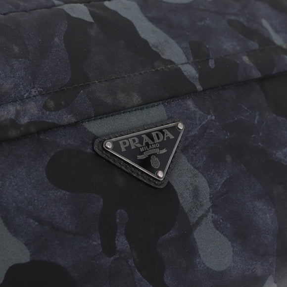 PRADA Camouflage Body Bag Nylon Navy Auth RV036A