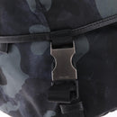 PRADA Camouflage Body Bag Nylon Navy Auth RV036A-17