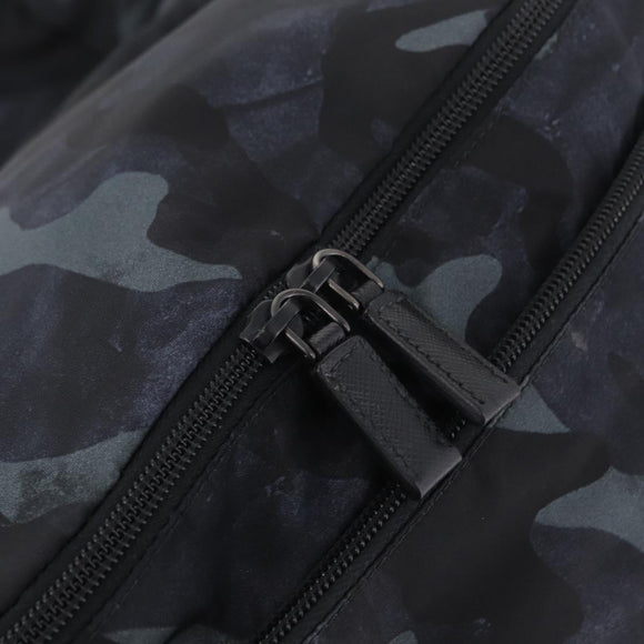 PRADA Camouflage Body Bag Nylon Navy Auth RV036A