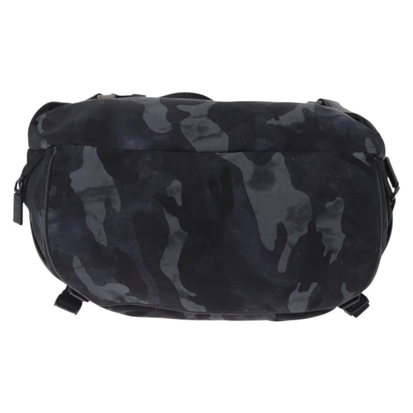 PRADA Camouflage Body Bag Nylon Navy Auth RV036A