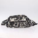 PRADA Comic Illustration Body Bag Nylon Black White Auth RV037A-12