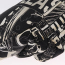 PRADA Comic Illustration Body Bag Nylon Black White Auth RV037A-15
