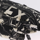 PRADA Comic Illustration Body Bag Nylon Black White Auth RV037A-16