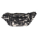 PRADA Comic Illustration Body Bag Nylon Black White Auth RV037A-2