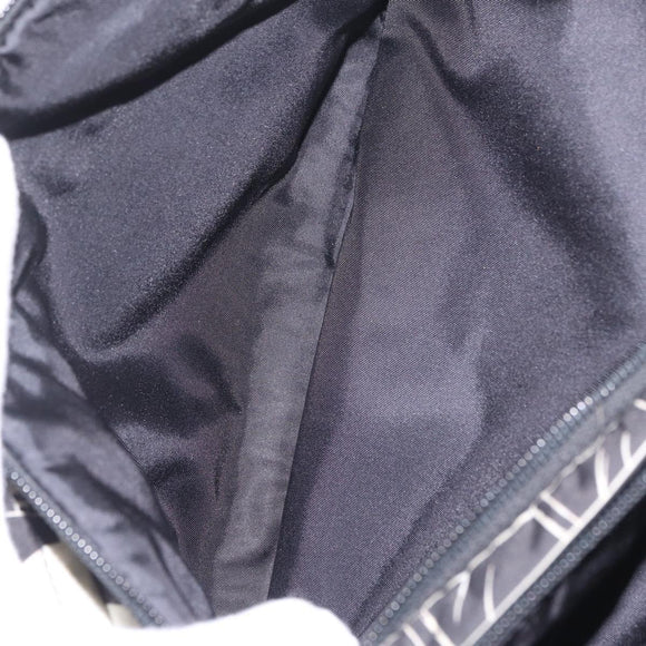 PRADA Comic Illustration Body Bag Nylon Black White Auth RV037A