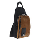 LOEWE Body Bag Suede BFLXFXSX01-1628 Brown Silver Auth RV038V-1