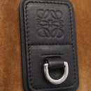 LOEWE Body Bag Suede BFLXFXSX01-1628 Brown Silver Auth RV038V-18