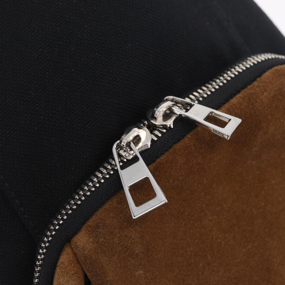 LOEWE Body Bag Suede BFLXFXSX01-1628 Brown Silver Auth RV038V