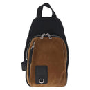 LOEWE Body Bag Suede BFLXFXSX01-1628 Brown Silver Auth RV038V-2