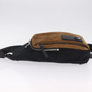 LOEWE Body Bag Suede BFLXFXSX01-1628 Brown Silver Auth RV038V-5