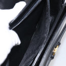 GUCCI Old Gucci Interlocking Shoulder Bag Leather Black Gold Auth RV041V-20