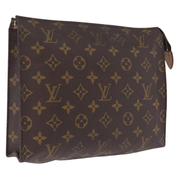 LOUIS VUITTON Monogram Poche Toilette 26 Pouch M47542 LV Auth RV043